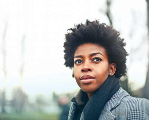 Black woman with natural hair